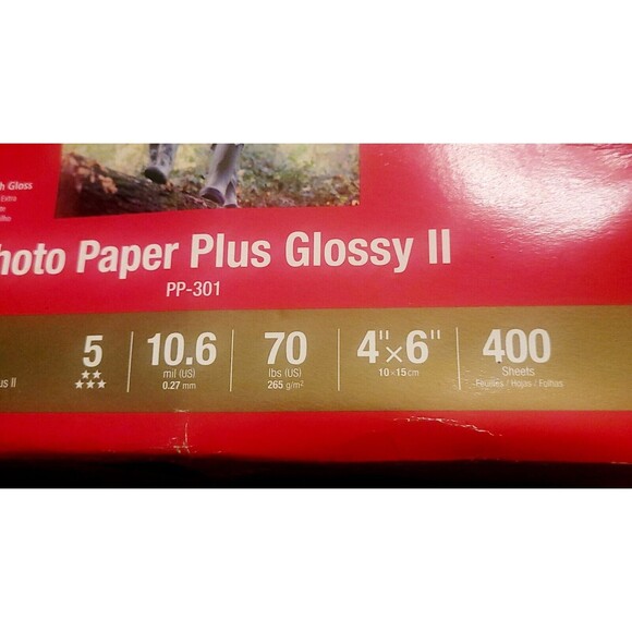 CanonInk Photo Paper Plus Glossy II 4" x 6" 400 Sheets (1432C007) NEW OPEN BOX - Picture 13 of 13